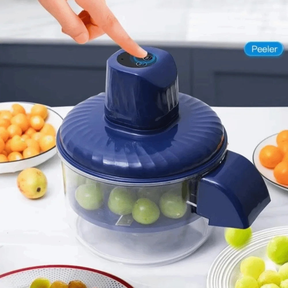 Rechargeable Electric Grape Peeling Machine Portable Effortless Peeling Automatic Fruit Peeler Hands-Free Wireless